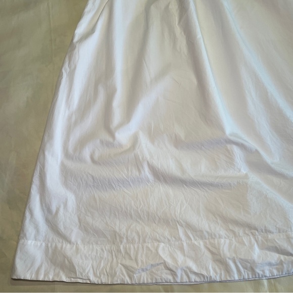 Aritzia- Babaton Fluid Dress Midi Size Large Contour Poplin Black White - Picture 8 of 11